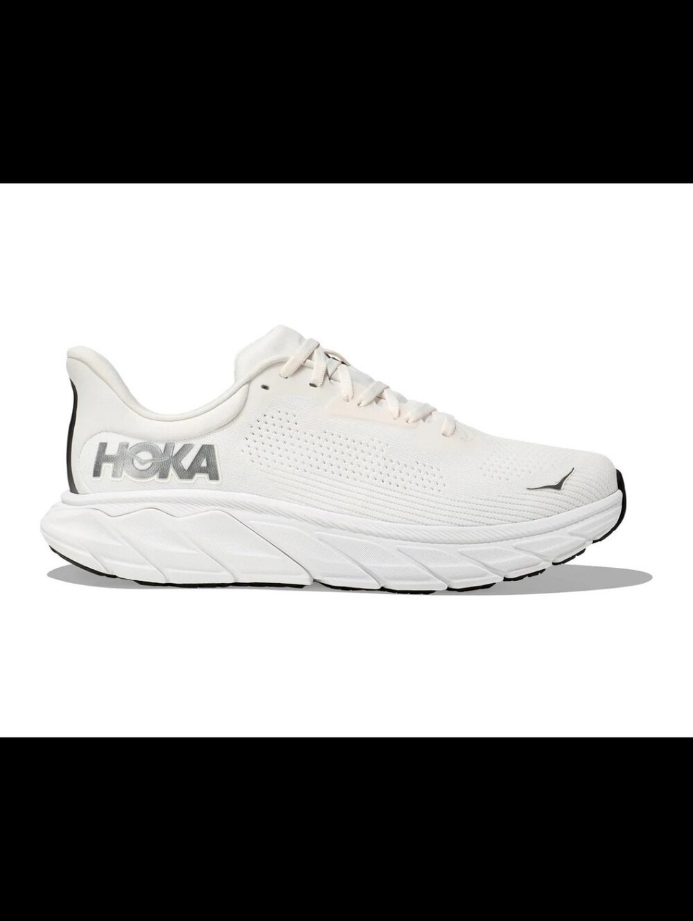 HOKA Men's Arahi 7 Running Shoes Size 9.5 White Blanc De Blanc Steel Wool